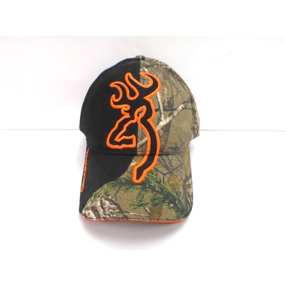 Browning Firearms Mens Strap Back Hat Cap Hunting Camo Logo - Picture 1 of 7